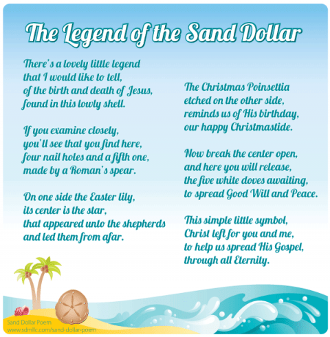 Sand Dollar Poem | Graphic and Text version